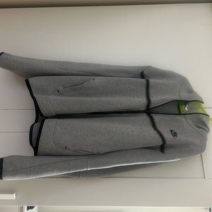 Size- Medium, Color- Grey, Very comfortable jacket.